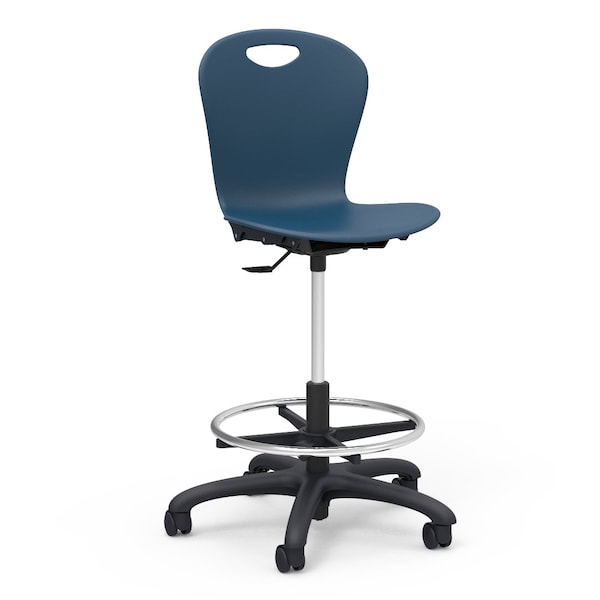 Virco ZUMA Series Lab Stool - Navy Seat ZLAB - main